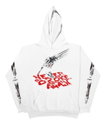 Never Broke Again Vlone Bones Hoodie – White
