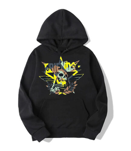 VLONE x Call of Duty Friends Yellow Camo in Black Hoodie