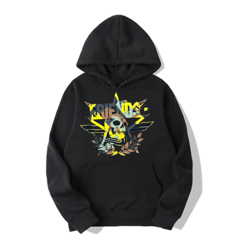 VLONE x Call of Duty Friends Yellow Camo in Black Hoodie