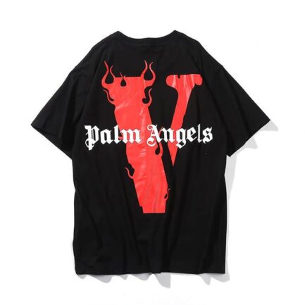 Vlone X Palm Angels T-shirt Red Black