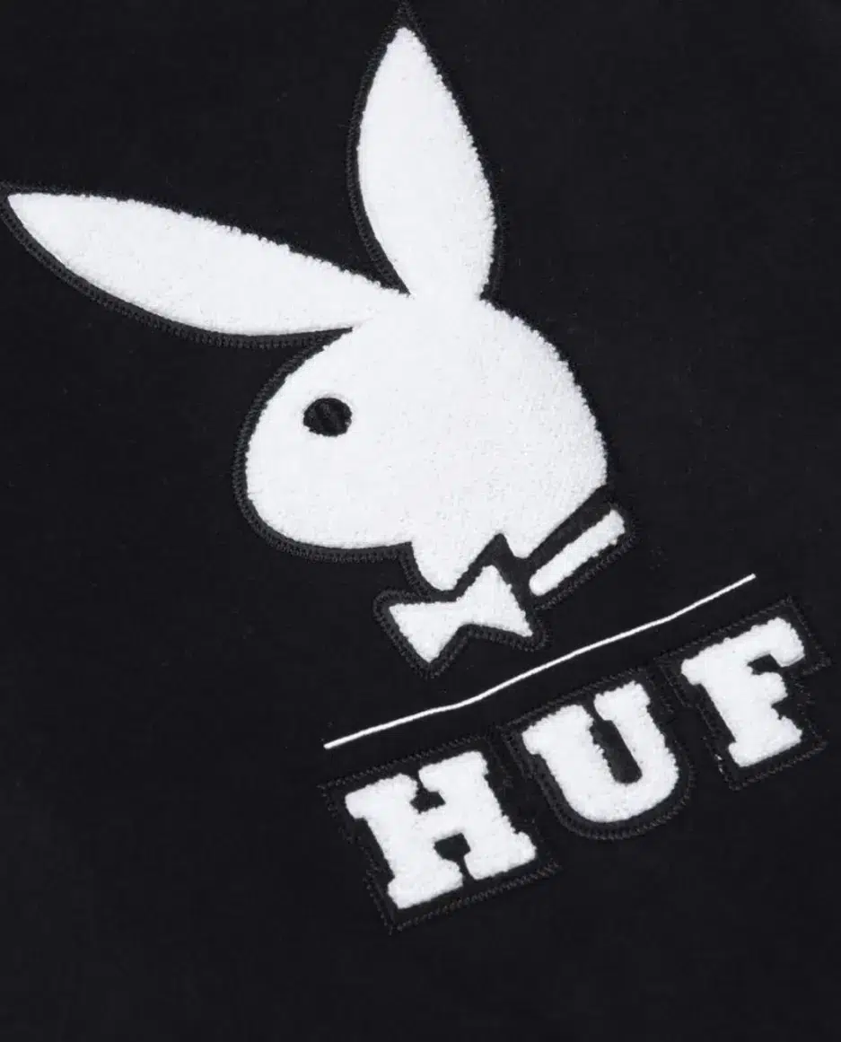 HUF-x-Playboy-Varsity-Jacket-Black-Detail-2