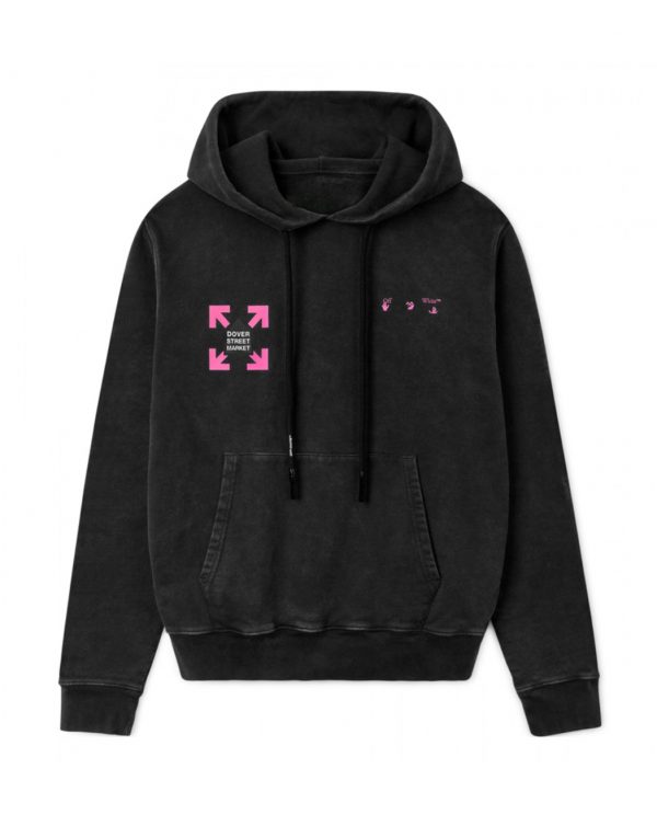 Off-White-Dover-Street-Market-Covered-in-Pink-Fluro-Hues-Hoodie-Black-Front-600x744