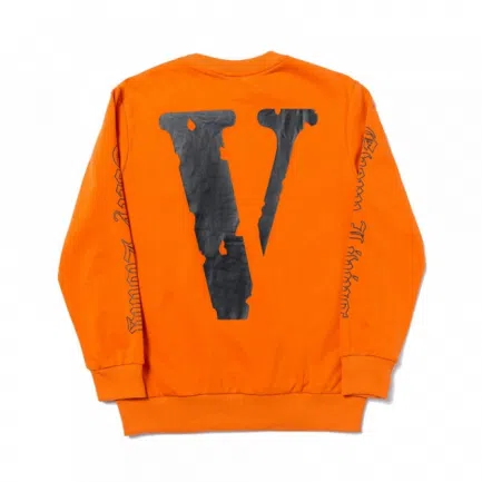 Vlone x OFF WHITE Sweatshirt Orange For Sale Buy Now