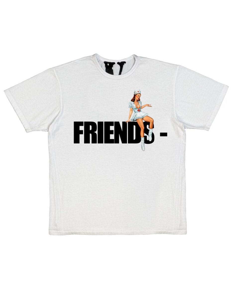 FRIENDS-Pin-Up-T-Shirt-White-Front