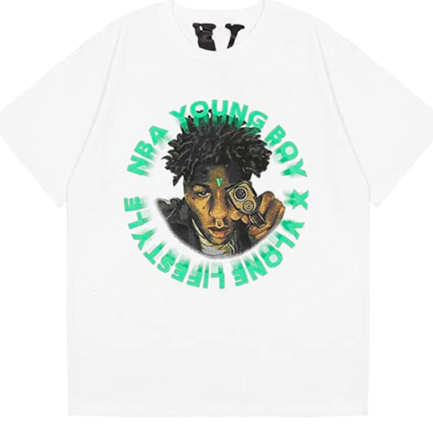 NBA Youngboy Pistol Vlone White Tee