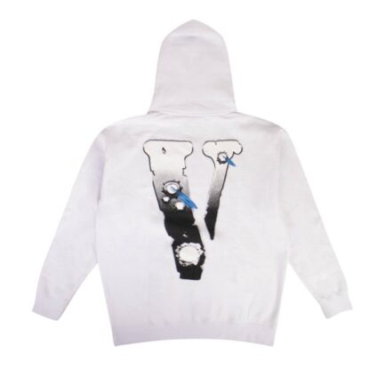 Vlone Pop Smoke Hawk Em’ Hoodie White