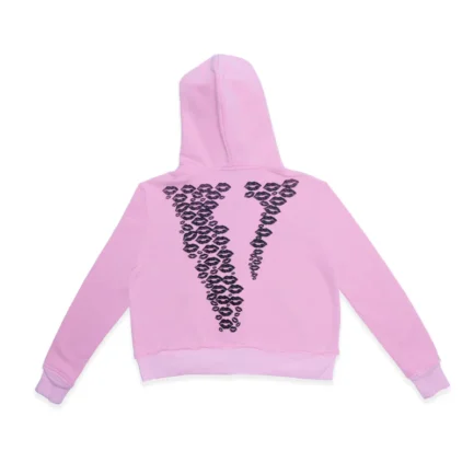 Black Lipstick Friends- Embroidered Crop Top Zip Up Hoodie