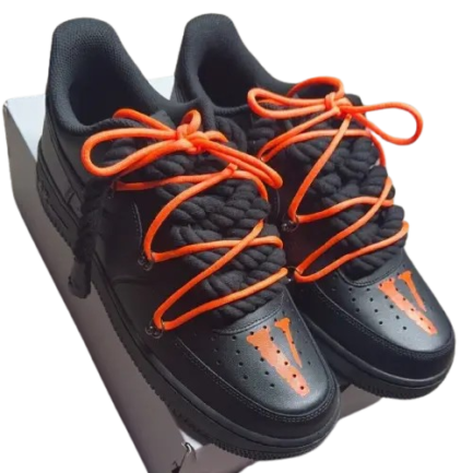 Black Orange Vlone Inspired Air